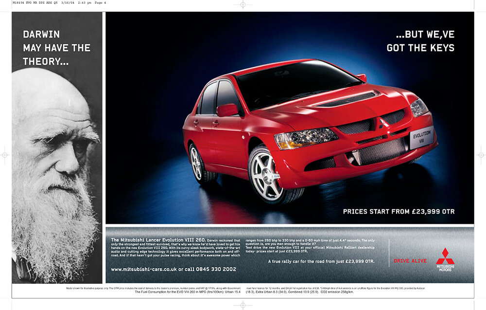 Mitsubishi Evolution VIII – Darwin Advert